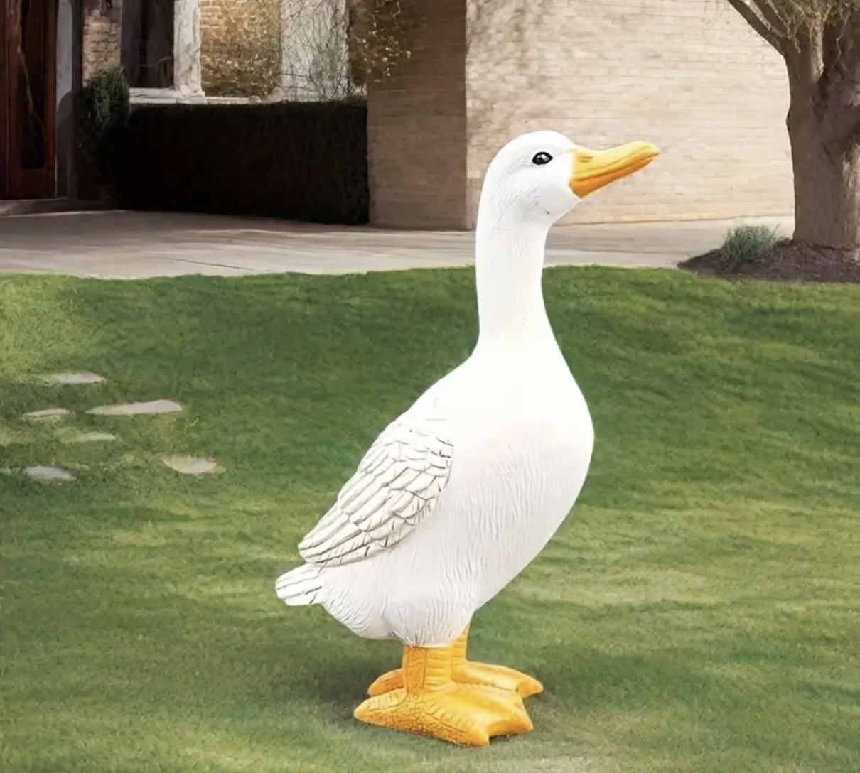 Kaz bahçe süsü biblo silikon kalıp - Görsel 3