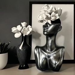 Kadın soyut vazo silikon kalıp no12