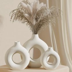 Halka vazo 3 lü set silikon kalıp 21 cm 17 cm 11 cm