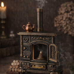 Nakışlı soba tütsülük silikon kalıp no1